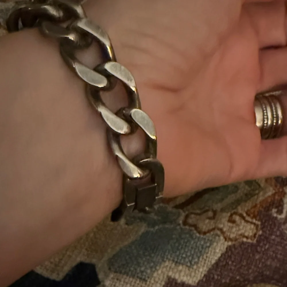 Silver Women's Watch Mitzou Yan vintage 80’s silver chunky chain ⛓️‍💥